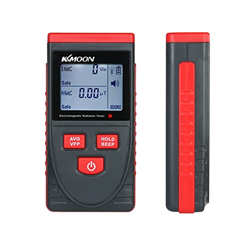 Strahlungsdetektor, Digital LCD Elektromagnetischer Strahlungsdetektor tragbar EMF Zählerdosimeter-Tool Geiger Cunter for Computertelefon(Noir) von GUOPIN
