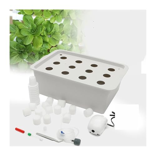 Tower Garden, 12 Löcher Pflanzenstandort Hydroponiksystem Garten Blase Kindergarten Töpfe Pflanzer System Innenschrank Box Grow Kit Anzuchtbox für Gartenliebhaber von GUOPIN