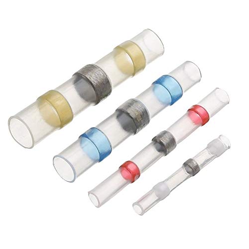 Wärmeschrumpf Hintern Wasserdicht Solder Seal Sleeves Draht Stecker Elektrische Kabel Splice verzinnte Anschlüsse 26-10AWG,Kompakt und leicht(Blue 16 14AWG,30pcs) von GUOPIN
