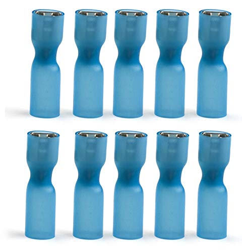 Wasserdicht Isolierte Red Heat Shrink Weibliche Spaten Crimpanschlüsse Seal Kolben-Kabel-Draht-Anschluss-Terminal Kit,Kompakt und leicht(Blue) von GUOPIN