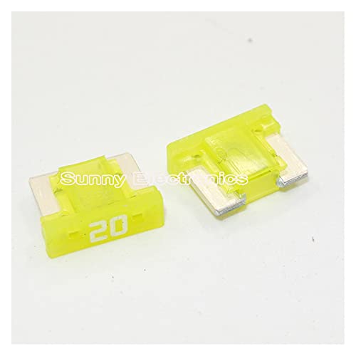 1000 Stück 2A 3A 5A 10A 15A 20A 25A 30A Sicherungen Micro Short Low Profile Mini Blade 15A Ampere APS/ATT Sicherung(20A) von GUOQGXAY