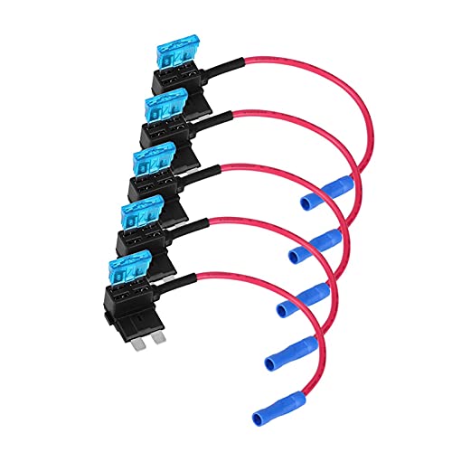 5Pcs Auto Auto Circuit Fuse Tap Adapter Standard ATO ATC Flachsicherungshalter 5Pcs Auto Auto Circuit Fuse Tap Adapter Standard ATO ATC Flachsicherungshalter von GUOQGXAY