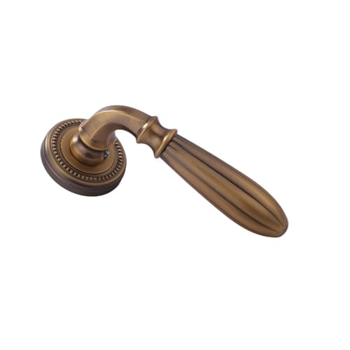 GUOQGXAY Amerikanischen Zink-Legierung Innen Stille Türschloss Schlafzimmer Holz Tür Griff Haushalt Magnetische Tür Split Lock(D15 S318 Yellow Bronze Silent) von GUOQGXAY