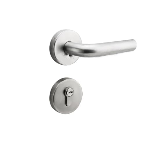 Edelstahl 304 Engineering Doppel-Bend Split Lock Innen Schlafzimmer Türschloss Magnetische Stille Holz Türschloss Mechanische Türschloss(Stainless steel 01 81) von GUOQGXAY