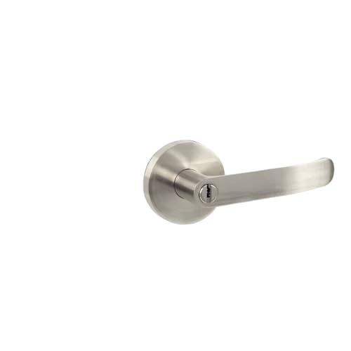 GUOQGXAY Dreipoliges Griffschloss Badezimmer Schlafzimmer Türschloss Brandschutztür Durchgang Einzungen-Kugelgriffschloss Hochleistungs-Griffschloss(Brushed silver ET) von GUOQGXAY