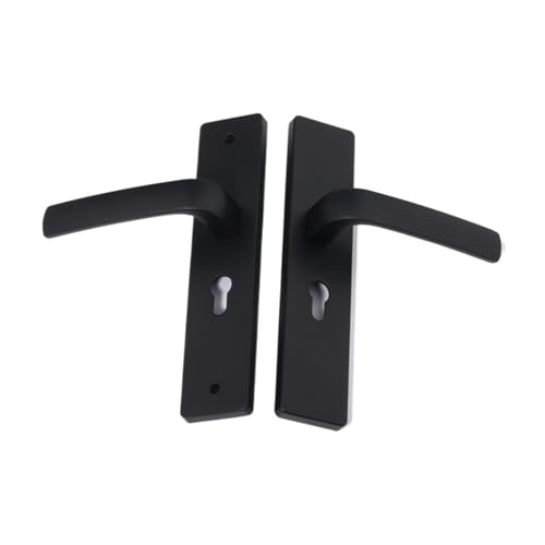 GUOQGXAY Engineering Aluminium Legierung Split Lock Stille Tür Griff Schlafzimmer Verbunden Badezimmer Schwarz Küche Holz Tür Griff(06 613 Big 50 Reverse Insertion) von GUOQGXAY
