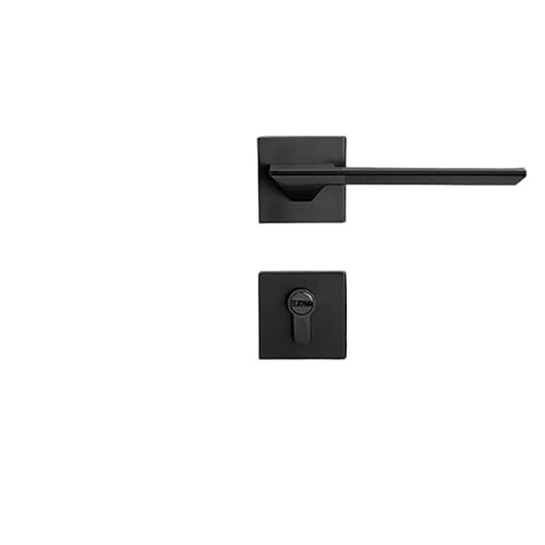 GUOQGXAY Graues Türschloss, modern, minimalistisch, Schlafzimmer, leises Massivholz, schwarze geteilte Zinklegierung, magnetisches Türschloss, Hardware integriert (Cool Black5845, leise, drei Zinken) GUOQGXAY Graues Türschloss, modern, minimalistisch, Schlafzimmer, leises Massivholz, schwarze geteilte Zinklegierung, magnetisches Türschloss, Hardware integriert (Cool Black5845, leise, drei Zinken) von GUOQGXAY
