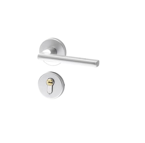 GUOQGXAY Schlafzimmer Stilles Zimmer Türschloss Schwarzer Griff Haushaltstürschloss Magnetischer Holztürgriff Split Lock Innentürschloss(Sand White T01 05 Iron Aluminum) von GUOQGXAY