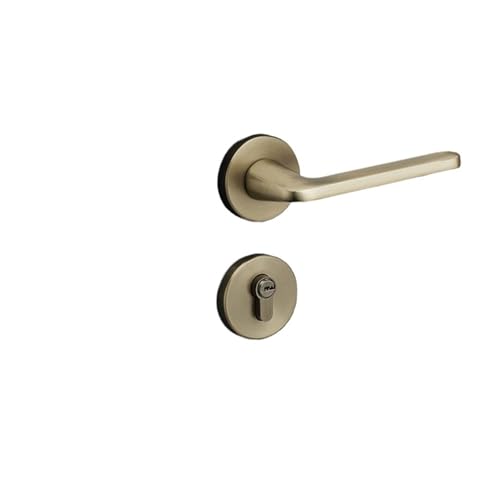 GUOQGXAY Schlafzimmer Türschloss Innen Magnetisches Leises Split Lock Einfache Tür Zinklegierung Türgriff Mechanisches Holztürschloss(Bronze A01 218) von GUOQGXAY