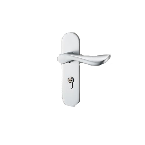 GUOQGXAY Türschloss Innen Schlafzimmer Stille Zimmer Türschloss Bad Massivholz Türgriff Magnetische Saug Haushalts Zimmer Schloss(D Yabai Magnetic 35-50mm with Key) von GUOQGXAY