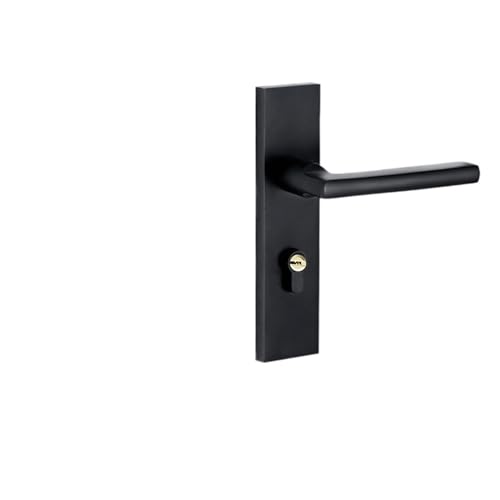 GUOQGXAY Türschloss Innen Schwarz Schlafzimmer Holz Türschloss Engineering Stille Griff Hardware Lock Griff Mechanische Türschloss(I Yahei T623 05) von GUOQGXAY