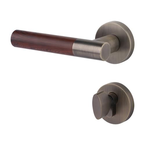 GUOQGXAY Tür Innentürschloss Schlafzimmer Türgriff Badezimmer Bronze Holztür Home Silent Split Lock(D31 S945 Green Ancient Mahogany) von GUOQGXAY