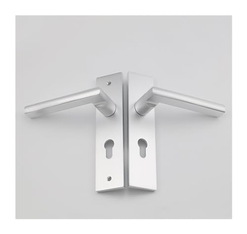 GUOQGXAY White Space Aluminium Innen Geräuschloses Türschloss Badezimmer Toilette Holztürgriff Engineering Spezial Aluminiumoxid Griffschloss(Y01 01 silent lock body) von GUOQGXAY