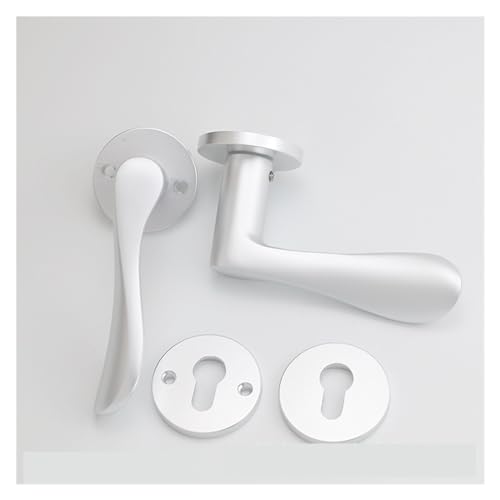 GUOQGXAY White Space Aluminium Innen Geräuschloses Türschloss Badezimmer Toilette Holztürgriff Engineering Spezial Aluminiumoxid Griffschloss(Y03 02 Silent Lock Body) von GUOQGXAY