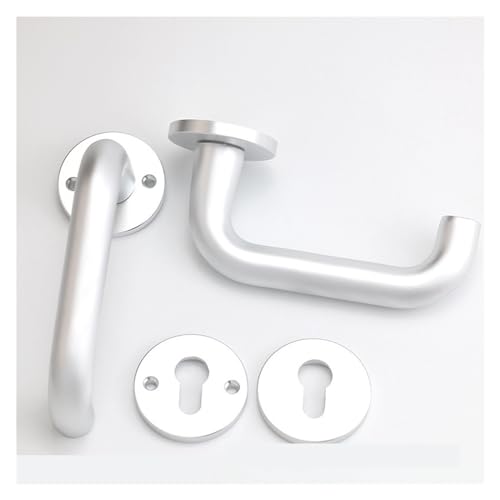 GUOQGXAY White Space Aluminium Innen Geräuschloses Türschloss Badezimmer Toilette Holztürgriff Engineering Spezial Aluminiumoxid Griffschloss(Y03 04 silent lock body) von GUOQGXAY