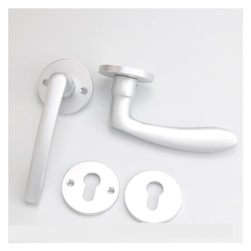 GUOQGXAY White Space Aluminium Innen Geräuschloses Türschloss Badezimmer Toilette Holztürgriff Engineering Spezial Aluminiumoxid Griffschloss(Y03 10 silent lock body) von GUOQGXAY