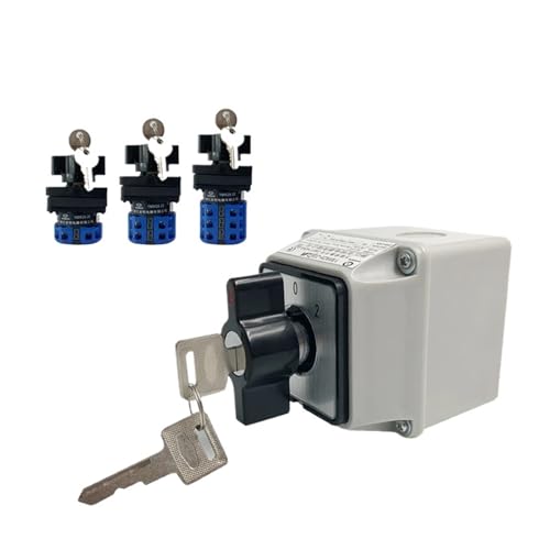 LW26-20MS Schlüsselnockenschalter mit Schutzbox Drei Positionen YMW26-20A(2P 8Terminals) von GUOQGXAY
