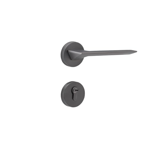 Schlafzimmer-Türschloss für den Innenbereich, Holztürschloss, magnetisch, leise, mechanisch, Diebstahlschutz, geteiltes Schloss, Badezimmergriff, komplettes Set von Türschlössern (stahlgraue Schlafzimmer-Türschloss für den Innenbereich, Holztürschloss, magnetisch, leise, mechanisch, Diebstahlschutz, geteiltes Schloss, Badezimmergriff, komplettes Set von Türschlössern (stahlgraue von GUOQGXAY
