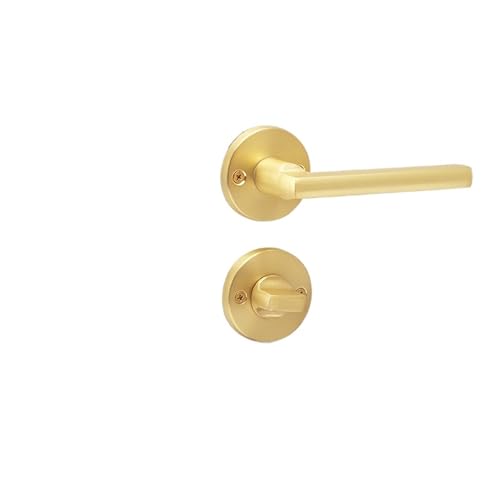 Unsichtbares Holztürschloss Geheimtür Split Single Tongue Lock Innen Zimmer Schlafzimmer Griff Zinklegierung Geheimschloss Türschloss(Brushed copper A01 05) von GUOQGXAY