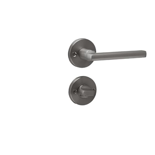 Unsichtbares Holztürschloss Geheimtür Split Single Tongue Lock Innen Zimmer Schlafzimmer Griff Zinklegierung Geheimschloss Türschloss(Steel Gray A01 05) von GUOQGXAY