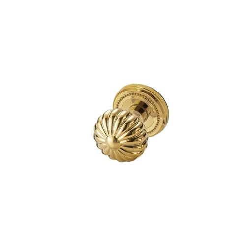 Unsichtbares Türkürbisschloss aus Zinklegierung, einseitiges Schloss, geheimes Türschloss for Innenschlafzimmer, einzelne Zunge, sphärisches Holztürschloss(C style PVDGolden wreath) von GUOQGXAY