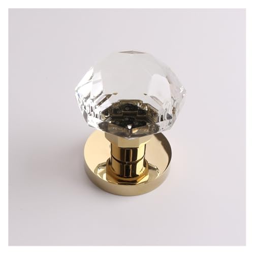 Unsichtbares Türschloss, einseitiges Schloss, goldenes Licht, Luxus, Innen-Hintergrundwand, Kugelschloss, amerikanischer Kristall-Türgriff(113Golden clear crystal) von GUOQGXAY