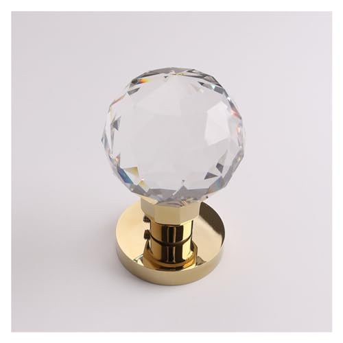 Unsichtbares Türschloss, einseitiges Schloss, goldenes Licht, Luxus, Innen-Hintergrundwand, Kugelschloss, amerikanischer Kristall-Türgriff(115Golden clear crystal) von GUOQGXAY