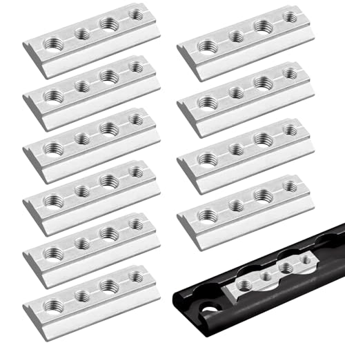 Nutenstein Airlineschiene Fitting Airline Nutenstein M6/M8 10 Set Airlineschiene Zubehör Legierter Stahl Fitting Befestigung für diverse Anwendungen Wohnmobil Caravan und Kleinstransporter von GUOSIYAO