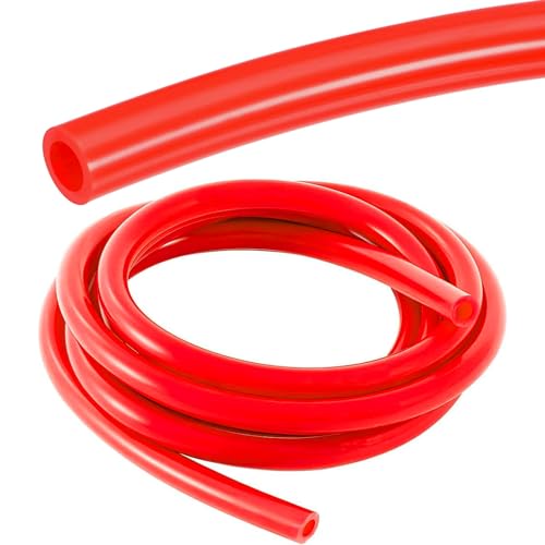 Silikonschlauch Unterdruckschlauch 5mm IDx 8mm OD Vakuum Silikonschlauch Länge 3m Silikon Vakuumschlauch Auto Für Alle Turbovakuumanschlüsse Oder Einlassauslässe Mit Luftpumpenanzeige(Rot) von GUOSIYAO