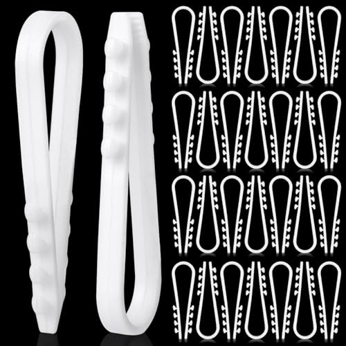 Steckschlaufe Schlaufendübel 100Stk Kabelschelle Spannbereich 6-20mm U-förmiges Nylon Dübelklemmschelle Stecklaschen Für Kabelbefestigung Weiß von GUOSIYAO