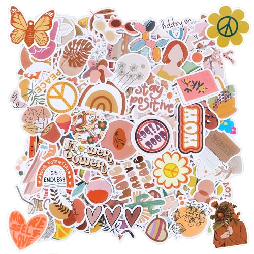 Sticker Aufkleber 200Stk Boho Sticker Aesthetic Sticker Wasserdichte Scrapbooking Aufkleber Vintage Aufkleber Für Laptop Telefon Wasserflasche Skateboard Koffer Gitarrenpad von GUOSIYAO