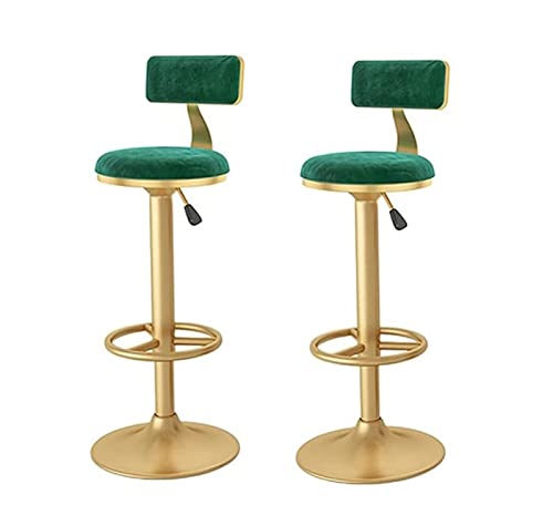 GUOWENHA 2er Set Barhocker Samt 360° Drehbar Verstellbar Barhocker mit Hoher Rückenlehne Esszimmerstuhl Home Thekenhöhe, Kneipe GUOWENHA 2er Set Barhocker Samt 360° Drehbar Verstellbar Barhocker mit Hoher Rückenlehne Esszimmerstuhl Home Thekenhöhe, Kneipe von GUOWENHA