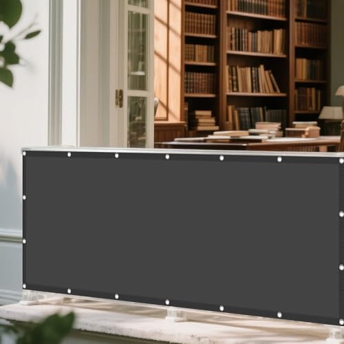 Sonnenschutz Sonnensegel 132 x 195 cm Rechteckig Wasserdicht 98% UV Schutz Segel Baldachin Segeltuch Stoff mit Ösen Segeltuch 4 × 1.5 M Seile für Garten Balkon, Dunkelgrau von GUOYFEN