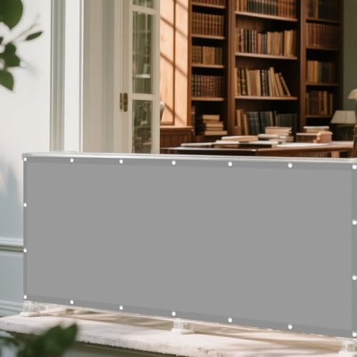 Sonnenschutz Sonnensegel 202 x 335 cm Rechteckig Wasserdicht 98% UV Schutz Segel Baldachin Segeltuch Stoff mit Ösen Segeltuch 4 × 1.5 M Seile für Garten Balkon, Hellgrau von GUOYFEN