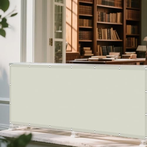 Sonnenschutz Sonnensegel 262 x 315 cm Rechteckig Wasserdicht 98% UV Schutz Segel Baldachin Segeltuch Stoff mit Ösen Segeltuch 4 × 1.5 M Seile für Garten Balkon, cremefarben von GUOYFEN