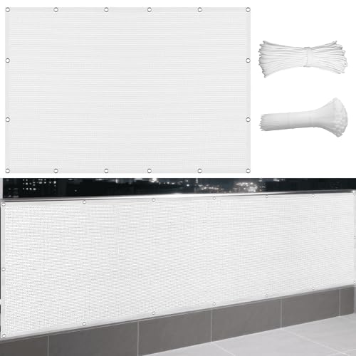 Sonnensegel 135 x 310 cm Rechteckig Atmungsaktiv 98% UV Schutz Wetterschutz Segel Baldachin mit Ösen Segeltuch 4 × 1.5 M Seile für Draußen Patio Terrasse Camping, Weiß Sonnensegel 135 x 310 cm Rechteckig Atmungsaktiv 98% UV Schutz Wetterschutz Segel Baldachin mit Ösen Segeltuch 4 × 1.5 M Seile für Draußen Patio Terrasse Camping, Weiß von GUOYFEN