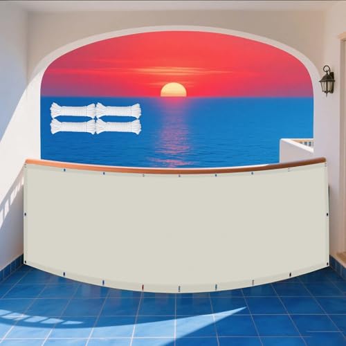 Sonnensegel Rechteckig mit Ösen 490 x 570 cm Rechteckig Wasserdicht 98% UV Schutz Rechteck Markisensegel mit Ösen Ohne Bohren mit Seil für Garten Terrasse Camping Outdoor, cremefarben Sonnensegel Rechteckig mit Ösen 490 x 570 cm Rechteckig Wasserdicht 98% UV Schutz Rechteck Markisensegel mit Ösen Ohne Bohren mit Seil für Garten Terrasse Camping Outdoor, cremefarben von GUOYFEN