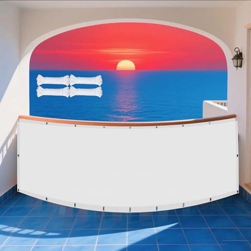 Sonnensegel Rechteckig mit Ösen 510 x 670 cm Rechteckig Wasserdicht 98% UV Schutz Rechteck Markisensegel mit Ösen Ohne Bohren mit Seil für Garten Terrasse Camping Outdoor, Weiß Sonnensegel Rechteckig mit Ösen 510 x 670 cm Rechteckig Wasserdicht 98% UV Schutz Rechteck Markisensegel mit Ösen Ohne Bohren mit Seil für Garten Terrasse Camping Outdoor, Weiß von GUOYFEN