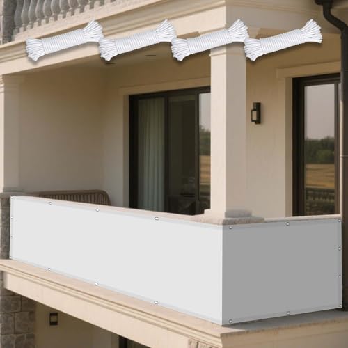 Sonnensegel Rechteckig mit Ösen Wasserdicht 305 x 460 cm Rechteckig Wasserdicht 98% UV Schutz Sonnentuch Schattensegel mit Spannseilen mit Ösen für Terrasse Camping, Weiß Sonnensegel Rechteckig mit Ösen Wasserdicht 305 x 460 cm Rechteckig Wasserdicht 98% UV Schutz Sonnentuch Schattensegel mit Spannseilen mit Ösen für Terrasse Camping, Weiß von GUOYFEN