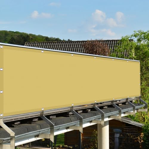 Sonnensegel Wasserdicht 1.4 x 5.5 m Rechteckig Wasserdicht 98% UV Schutz Regenschutz Überdachung mit Ösen Segeltuch 4 × 1.5 M Seile für Patio Hinterhof Rasengarten, Creme Farben Sonnensegel Wasserdicht 1.4 x 5.5 m Rechteckig Wasserdicht 98% UV Schutz Regenschutz Überdachung mit Ösen Segeltuch 4 × 1.5 M Seile für Patio Hinterhof Rasengarten, Creme Farben von GUOYFEN