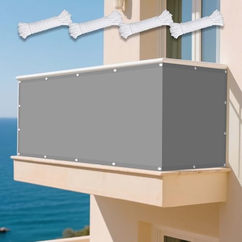 Sonnensegel Wasserdicht 585 x 670 cm Rechteckig Wasserdicht 98% UV Schutz Balkon Schattenspender Ohne Bohren mit Ösen Segeltuch für Draußen Patio Terrasse Camping, Hellgrau Sonnensegel Wasserdicht 585 x 670 cm Rechteckig Wasserdicht 98% UV Schutz Balkon Schattenspender Ohne Bohren mit Ösen Segeltuch für Draußen Patio Terrasse Camping, Hellgrau von GUOYFEN