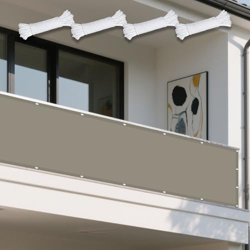 Sonnensegel Wasserdicht Rechteckig mit Ösen 270 x 320 cm Rechteckig Wasserdicht 98% UV Schutz Sichtschutz Windschutz Tarp Vielen Größen mit Spannseilen für Terrasse Balkon, Taupe Sonnensegel Wasserdicht Rechteckig mit Ösen 270 x 320 cm Rechteckig Wasserdicht 98% UV Schutz Sichtschutz Windschutz Tarp Vielen Größen mit Spannseilen für Terrasse Balkon, Taupe von GUOYFEN