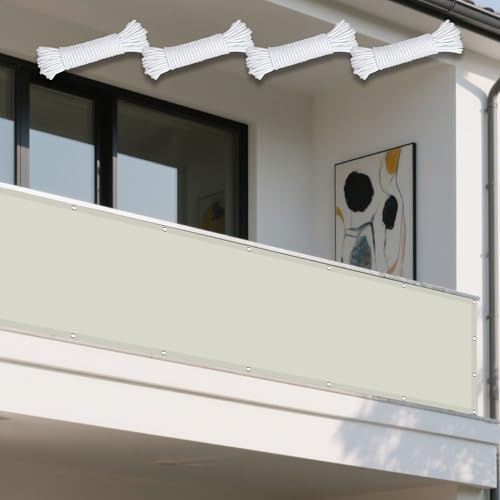 Sonnensegel Wasserdicht Rechteckig mit Ösen 330 x 500 cm Rechteckig Wasserdicht 98% UV Schutz Sichtschutz Windschutz Tarp Vielen Größen mit Spannseilen für Terrasse Balkon, cremefarben Sonnensegel Wasserdicht Rechteckig mit Ösen 330 x 500 cm Rechteckig Wasserdicht 98% UV Schutz Sichtschutz Windschutz Tarp Vielen Größen mit Spannseilen für Terrasse Balkon, cremefarben von GUOYFEN