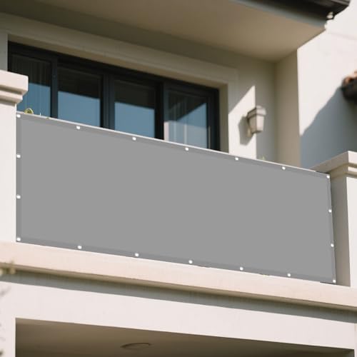 Sonnensegel Wasserfest 92 x 365 cm Rechteckig Wasserdicht 98% UV Schutz Beschattungsnetz Sonnencreme Vielen Größen mit Spannseilen für Garten Balkon & Terrasse, Hellgrau Sonnensegel Wasserfest 92 x 365 cm Rechteckig Wasserdicht 98% UV Schutz Beschattungsnetz Sonnencreme Vielen Größen mit Spannseilen für Garten Balkon & Terrasse, Hellgrau von GUOYFEN