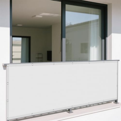 Wasserdicht Sonnensegel 170 x 275 cm Rechteckig Wasserdicht Sonnenschutz Windschutz Sonnendach Beschattung mit Spannseilen mit Ösen für Patio Balkon Terrasse Camping, Weiß Wasserdicht Sonnensegel 170 x 275 cm Rechteckig Wasserdicht Sonnenschutz Windschutz Sonnendach Beschattung mit Spannseilen mit Ösen für Patio Balkon Terrasse Camping, Weiß von GUOYFEN