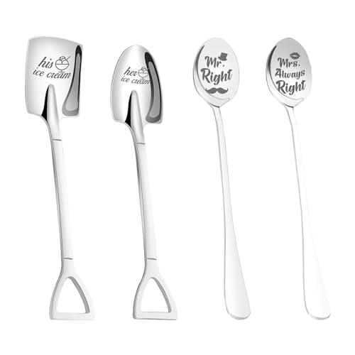 GUOYOU Löffel Zwei Paare Kaffeelöffel Gravur Kaffeelöffel Robuster und langlebiger Löffel Teelöffel Spülmaschinengeeignet Hochzeitsgeschenk Geeignet für Braut und Bräutigam GUOYOU Löffel Zwei Paare Kaffeelöffel Gravur Kaffeelöffel Robuster und langlebiger Löffel Teelöffel Spülmaschinengeeignet Hochzeitsgeschenk Geeignet für Braut und Bräutigam von GUOYOU