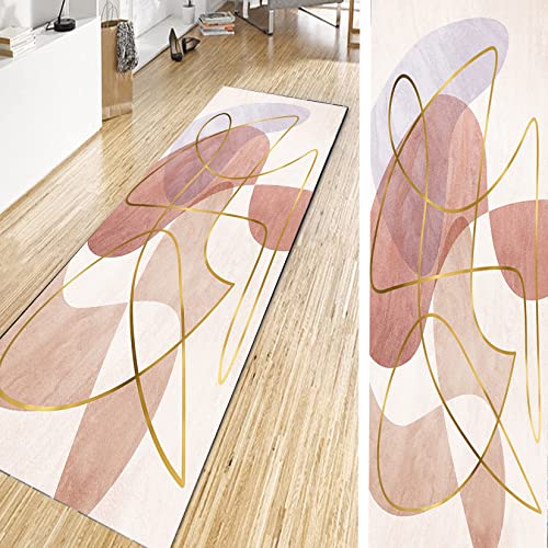 GUOYUYU Läufer Lang Flur 70x270cm rutschfest Waschbar Polyester Meterware Anpassbar Küchenläufer TeppichLäufer für Flur, Schlafzimmer, Wohnzimmer, C von GUOYUYU