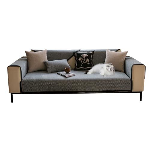 Sofahusse 120 x 210 cm Staubdicht Schmutzabweisend, Sofa Überwurf, L Form Ecksofa Sofa/Couch Überwurfdecke, Hunde Katzen Und Haustiere, Grau von GUOYUYU