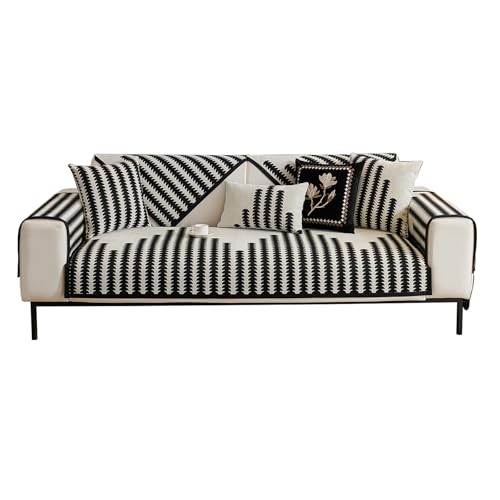 GUOYUYU Sofahusse 90 x 70 cm Staubdicht Schmutzabweisend, Sofa Überzug Ecksofa, Anti-Rutsch Gepolsterter Sofaschutz, Hunde Katzen Und Haustiere, Schwarz von GUOYUYU