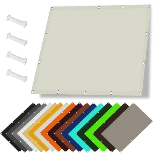Segeltuch mit Ösen 115 x 115 cm Markisenstoff, UV Schutz 98%, Hitzeschutz, Schattierungsnetz mit Ösen Sonnensegel Nach Mass inkl Befestigungsseile für Patio, Schwimmbad, cremefarben Segeltuch mit Ösen 115 x 115 cm Markisenstoff, UV Schutz 98%, Hitzeschutz, Schattierungsnetz mit Ösen Sonnensegel Nach Mass inkl Befestigungsseile für Patio, Schwimmbad, cremefarben von GUOYUYU